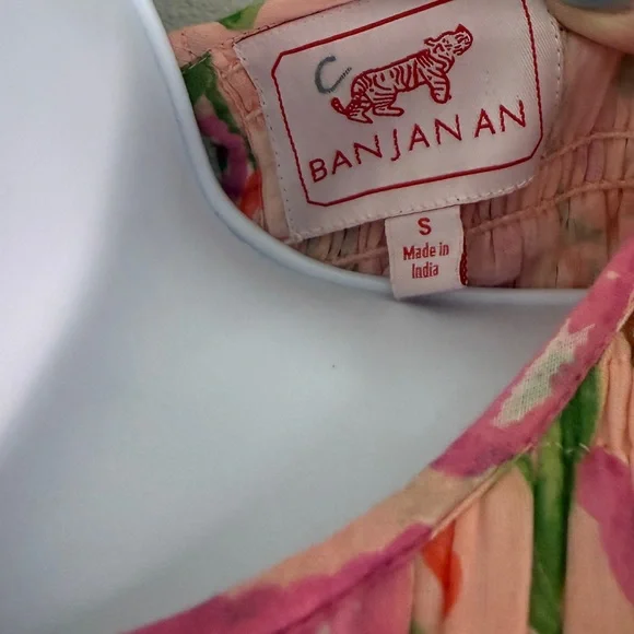 Banjanan Pink and Green Floral Maxi Dress - Picture 2 of 7